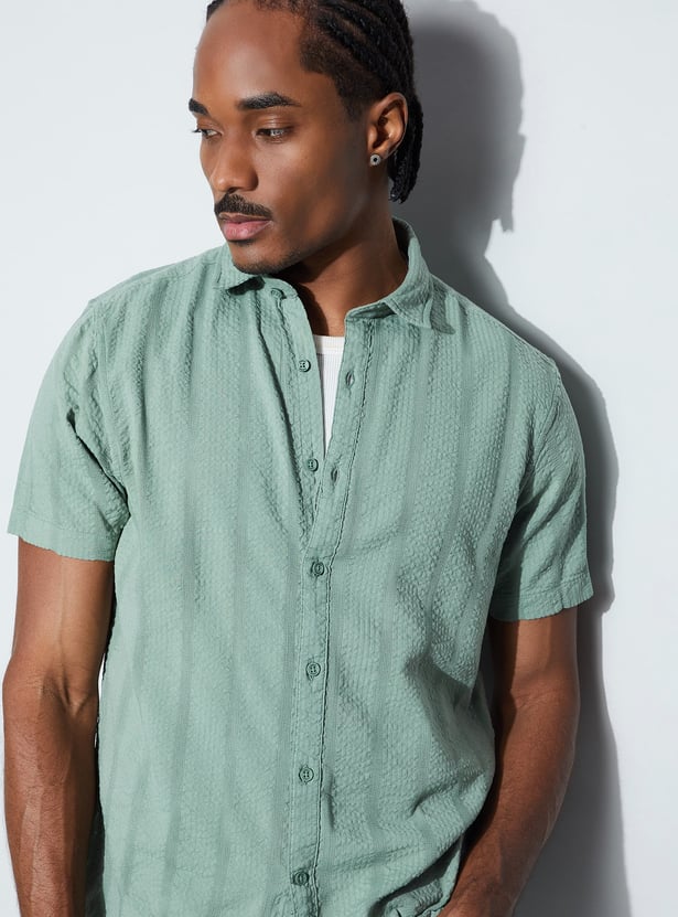 CODE Seersucker Regular Fit Shirt