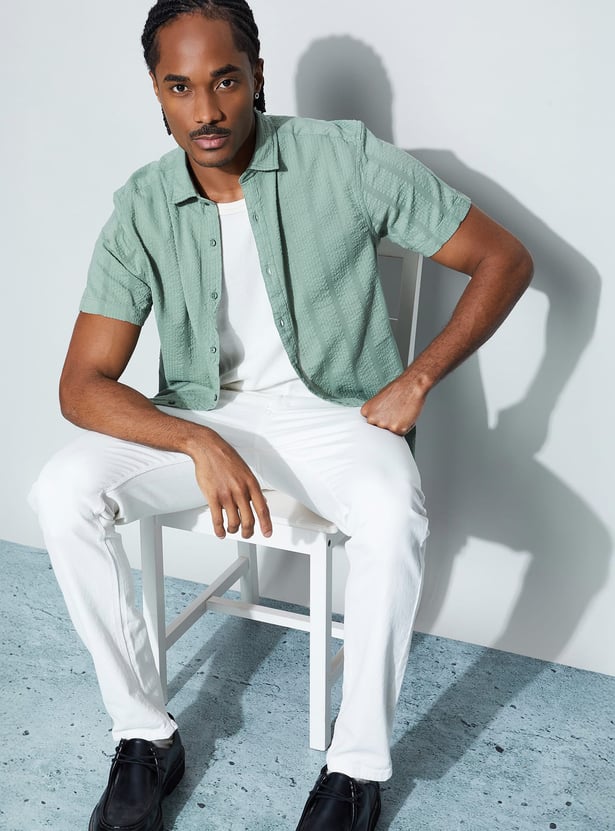 CODE Seersucker Regular Fit Shirt