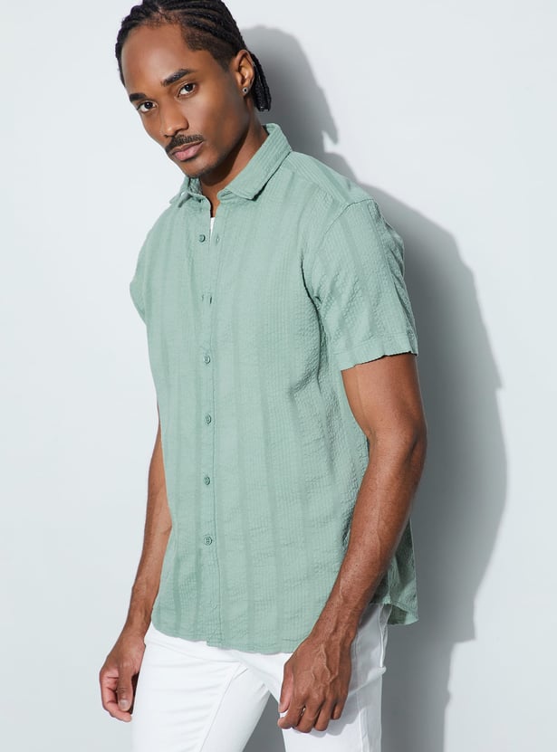 CODE Seersucker Regular Fit Shirt