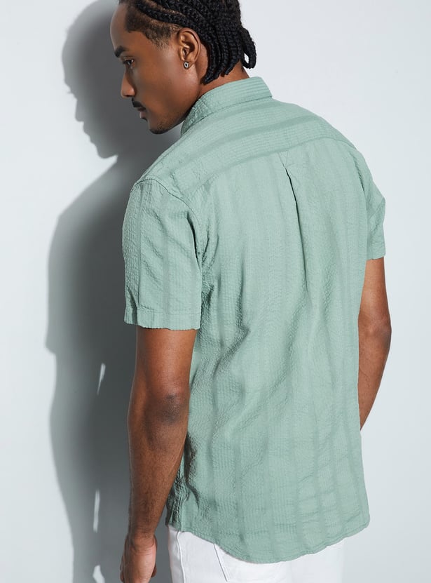 CODE Seersucker Regular Fit Shirt