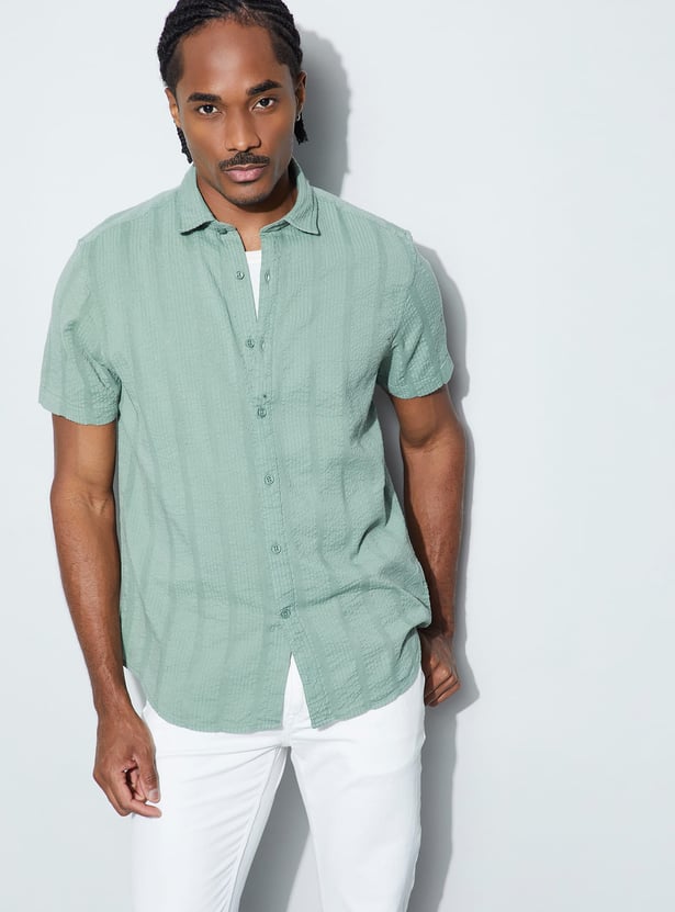 CODE Seersucker Regular Fit Shirt