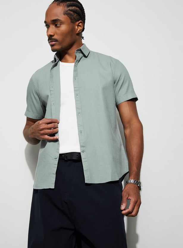CODE Solid Regular Fit Shirt