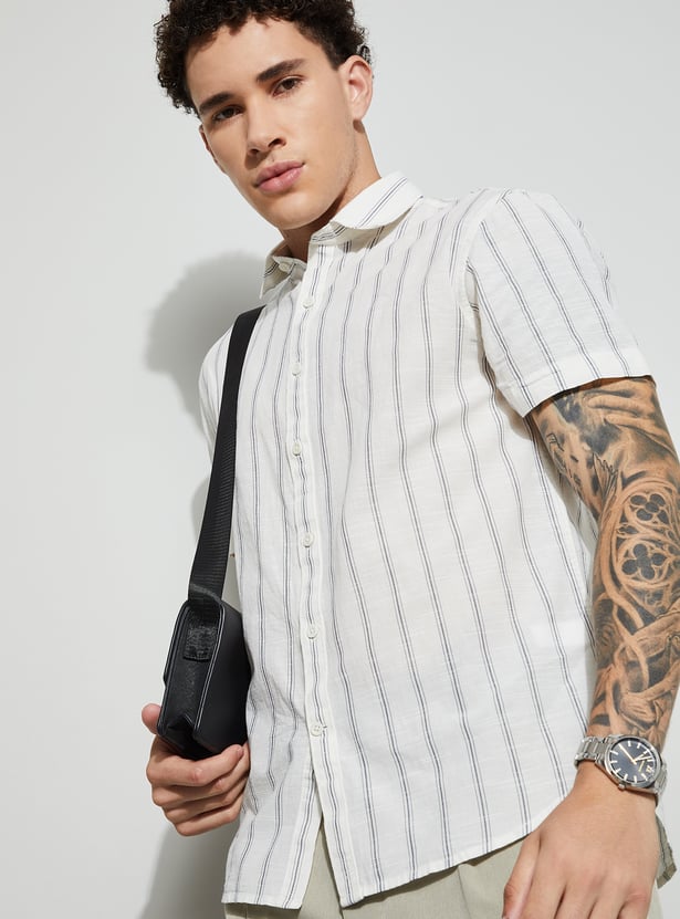 CODE Striped Regular Fit Shirt