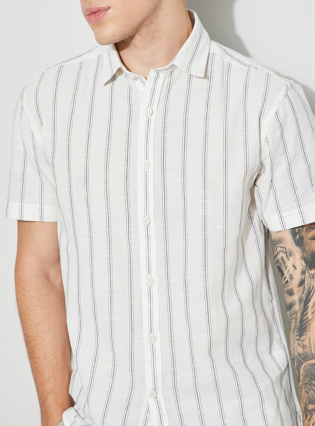 CODE Striped Regular Fit Shirt