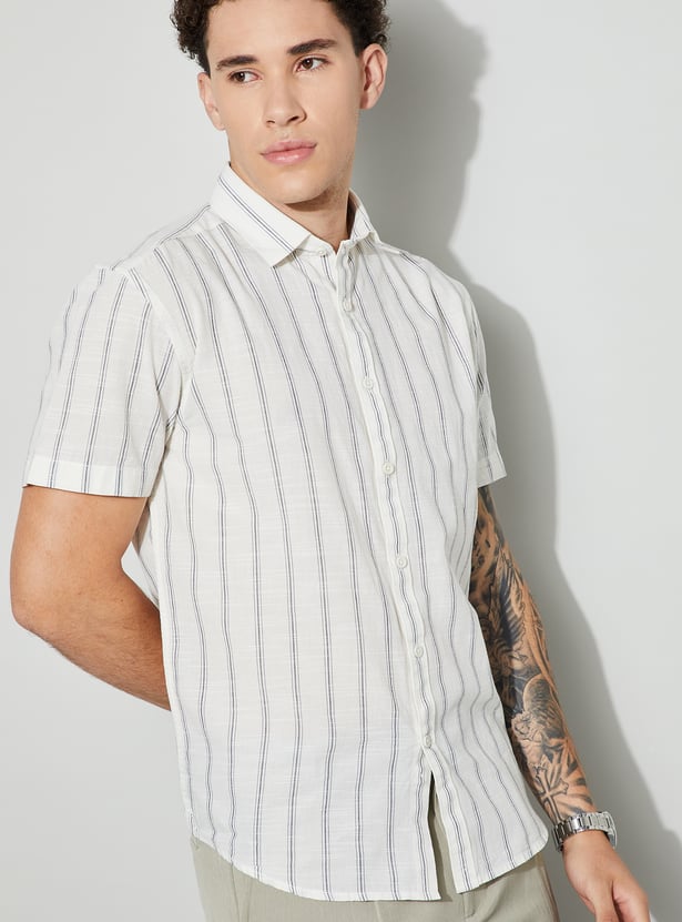 CODE Striped Regular Fit Shirt