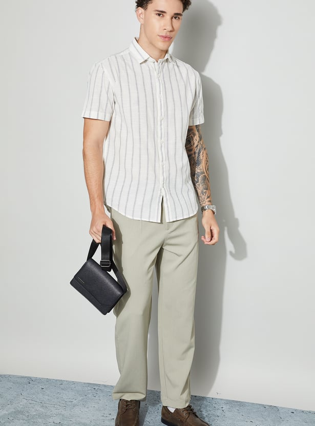 CODE Striped Regular Fit Shirt