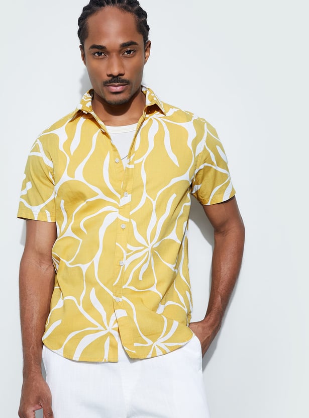 CODE Printed Regular Fit Shirt