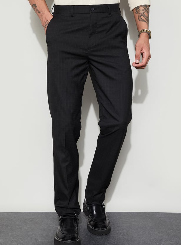 CODE Checked Regular Formal Trousers