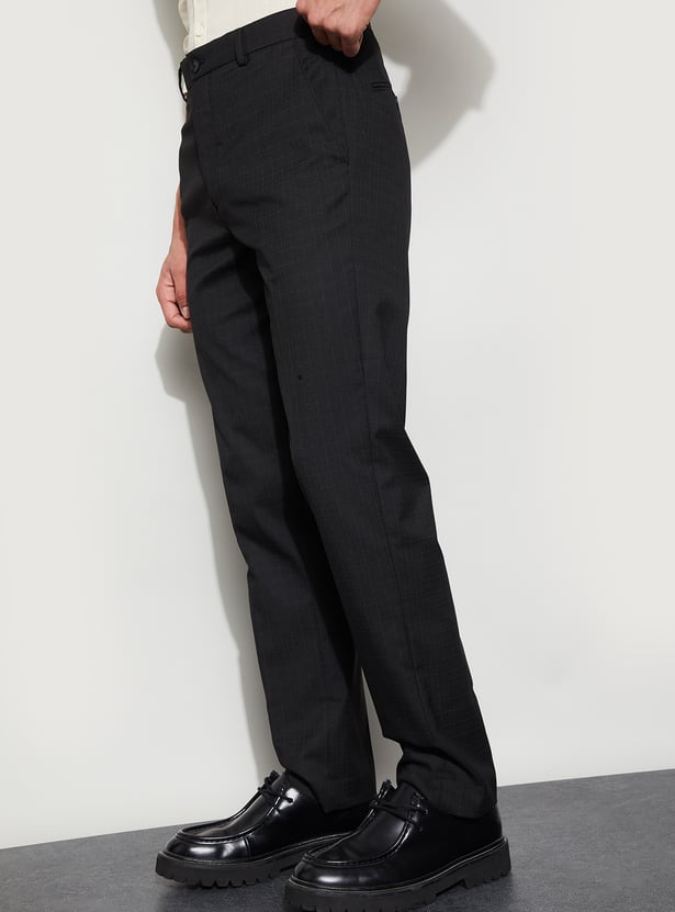CODE Checked Regular Formal Trousers