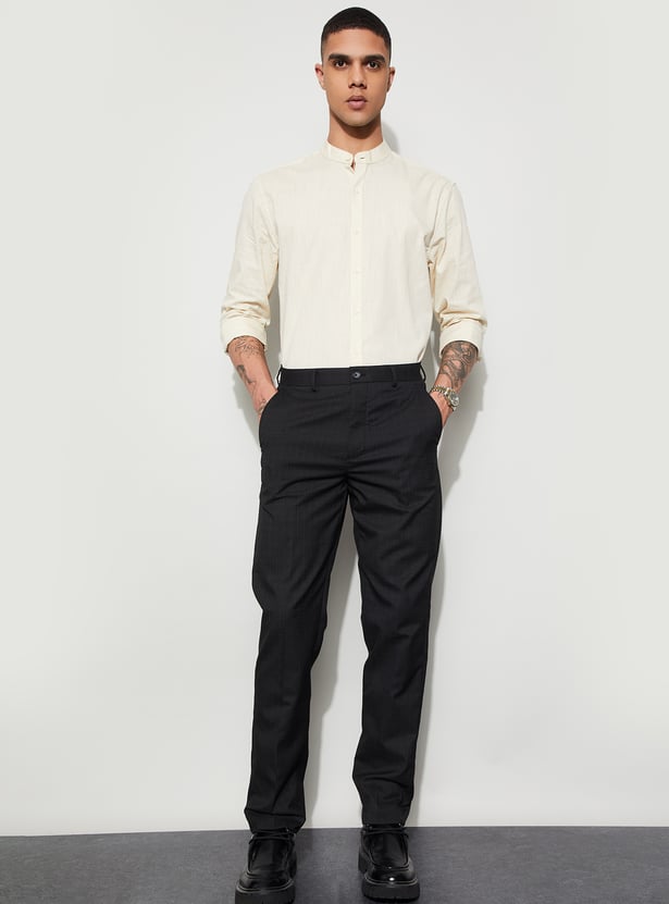 CODE Checked Regular Formal Trousers