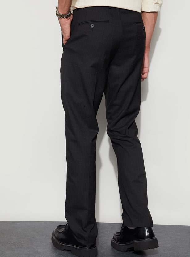 CODE Checked Regular Formal Trousers