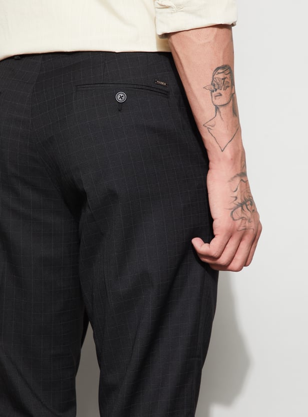CODE Checked Regular Formal Trousers