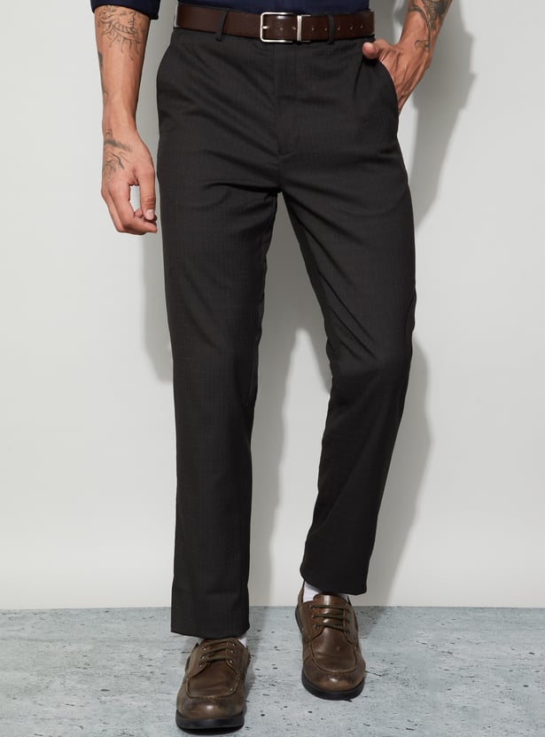 CODE Checked Regular Formal Trousers