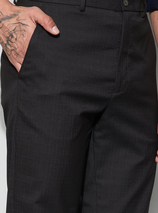 CODE Checked Regular Formal Trousers