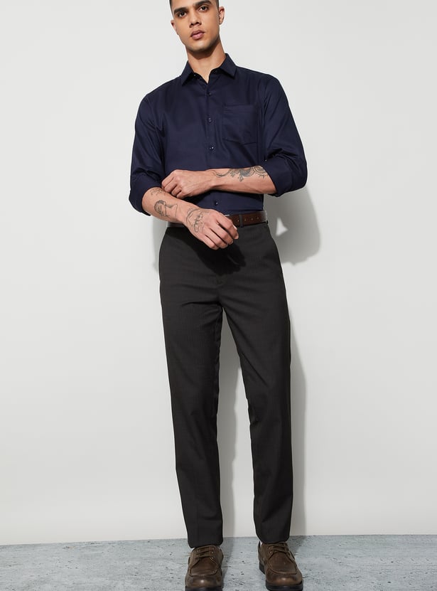 CODE Checked Regular Formal Trousers