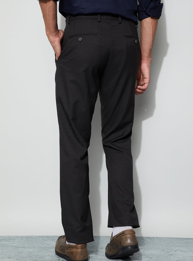 CODE Checked Regular Formal Trousers
