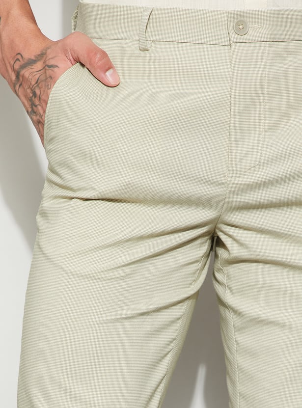 CODE Textured Slim Tapered Trousers