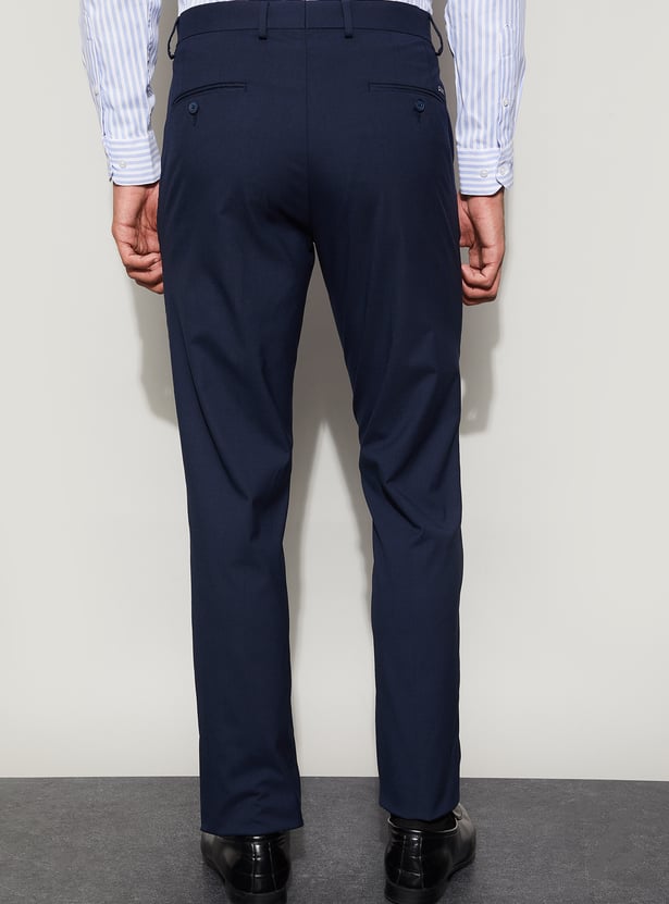 CODE Textured Slim Tapered Trousers