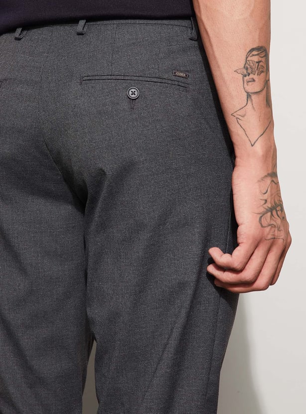 CODE Textured Slim Tapered Trousers