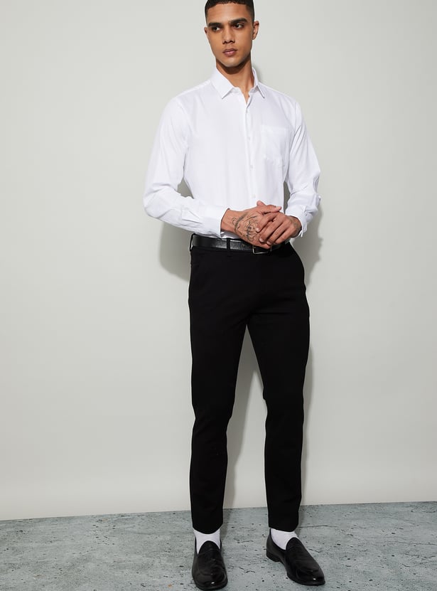 CODE Solid Super Slim Formal Trousers