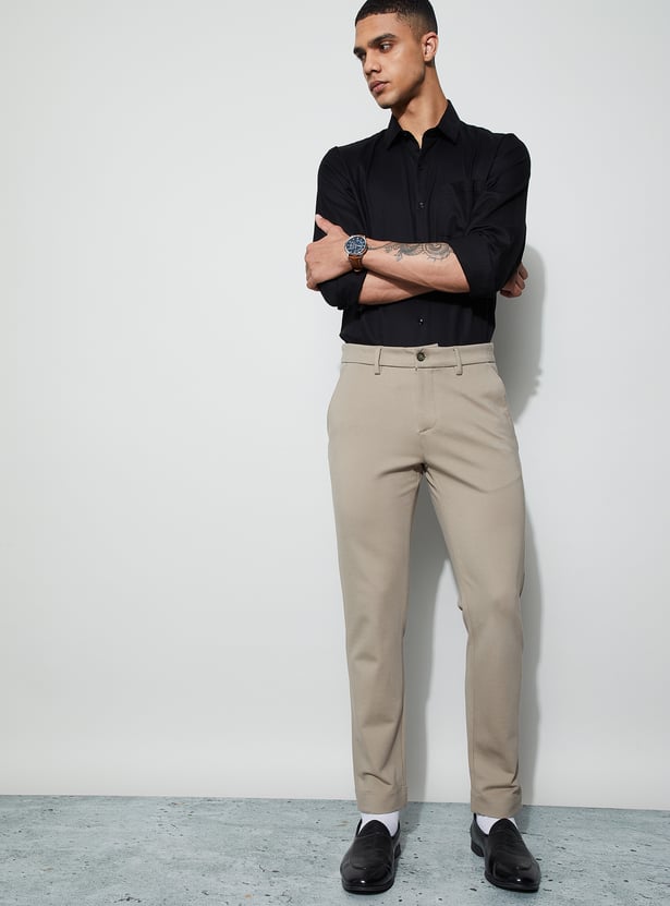 CODE Solid Super Slim Formal Trousers
