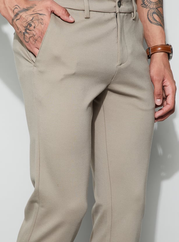 CODE Solid Super Slim Formal Trousers