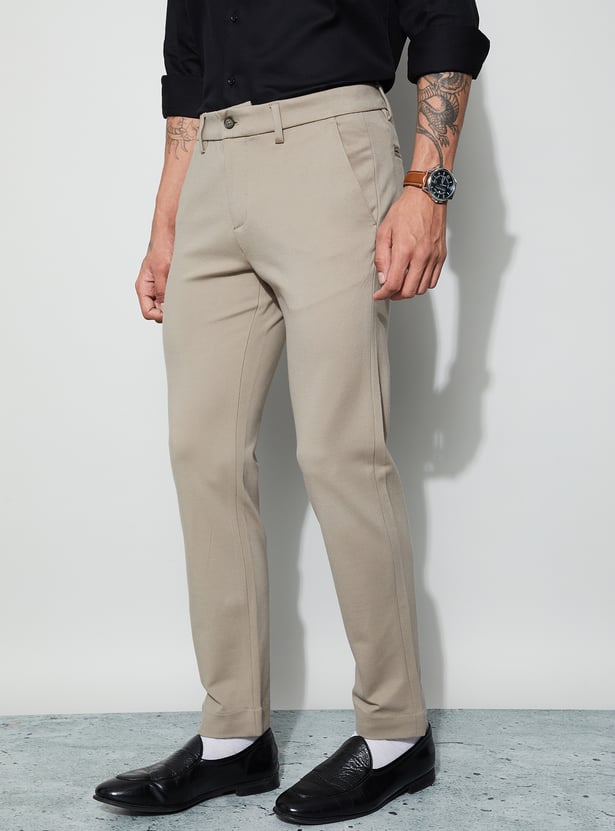 CODE Solid Super Slim Formal Trousers