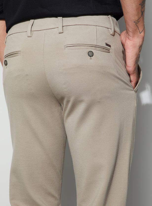 CODE Solid Super Slim Formal Trousers