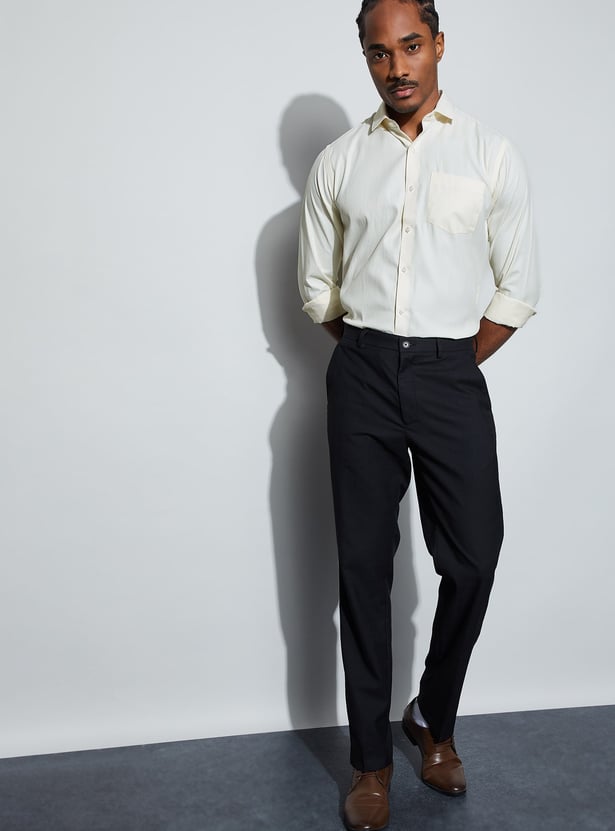 CODE Solid Regular Fit Formal Shirt
