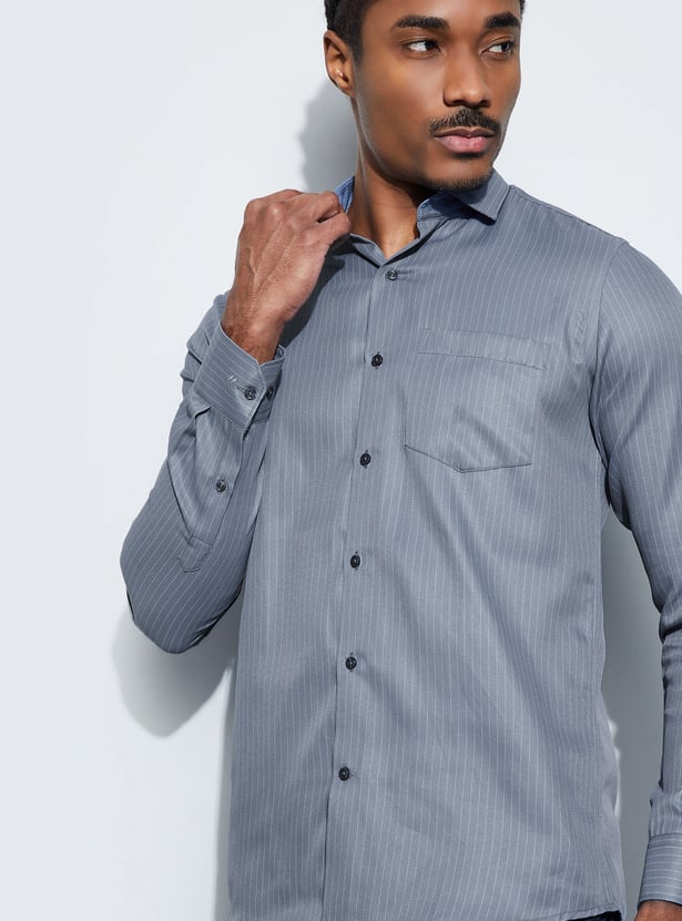 CODE Striped Slim Fit Formal Shirt
