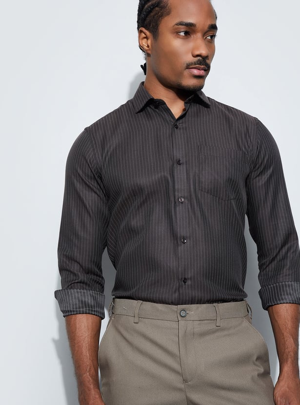 CODE Striped Slim Fit Formal Shirt