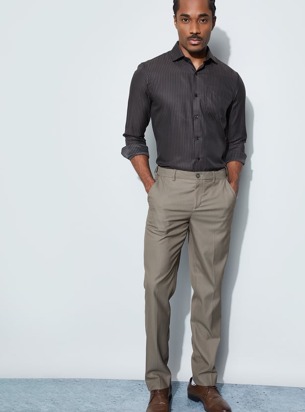 CODE Striped Slim Fit Formal Shirt