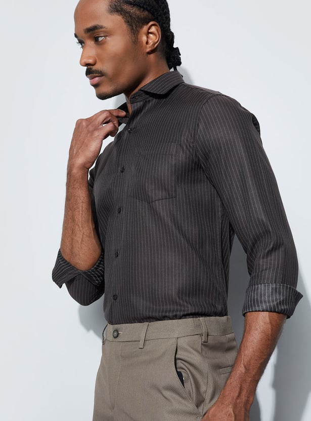 CODE Striped Slim Fit Formal Shirt