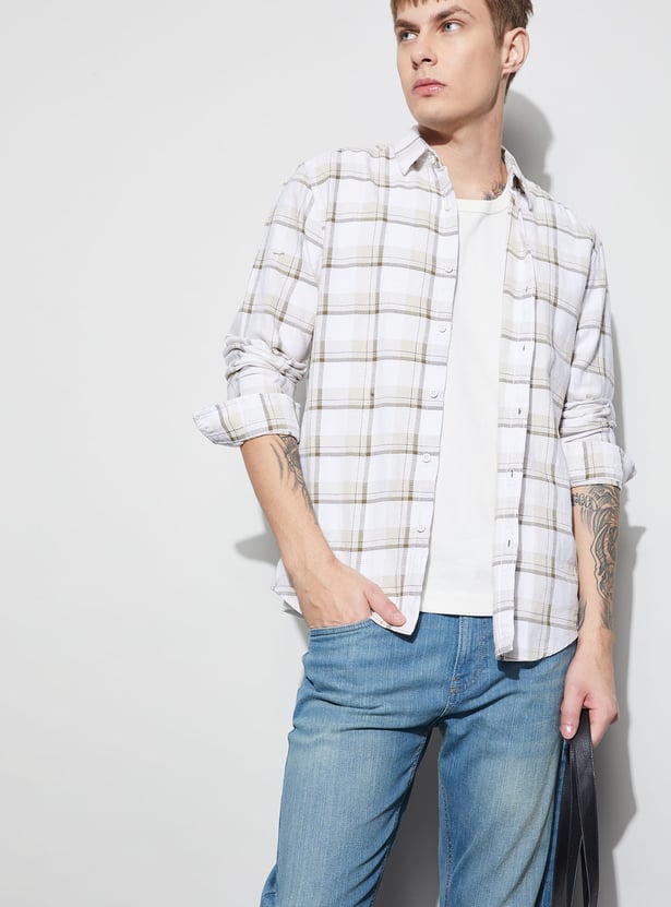 DENIMIZE Checked Smart Fit Shirt