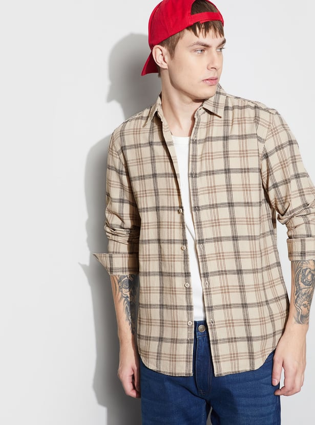 FAME FOREVER Checked Regular Fit Shirt