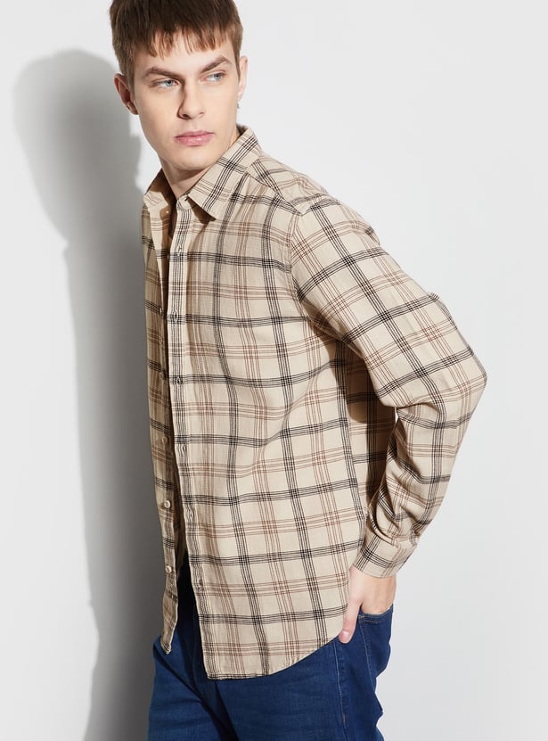 FAME FOREVER Checked Regular Fit Shirt