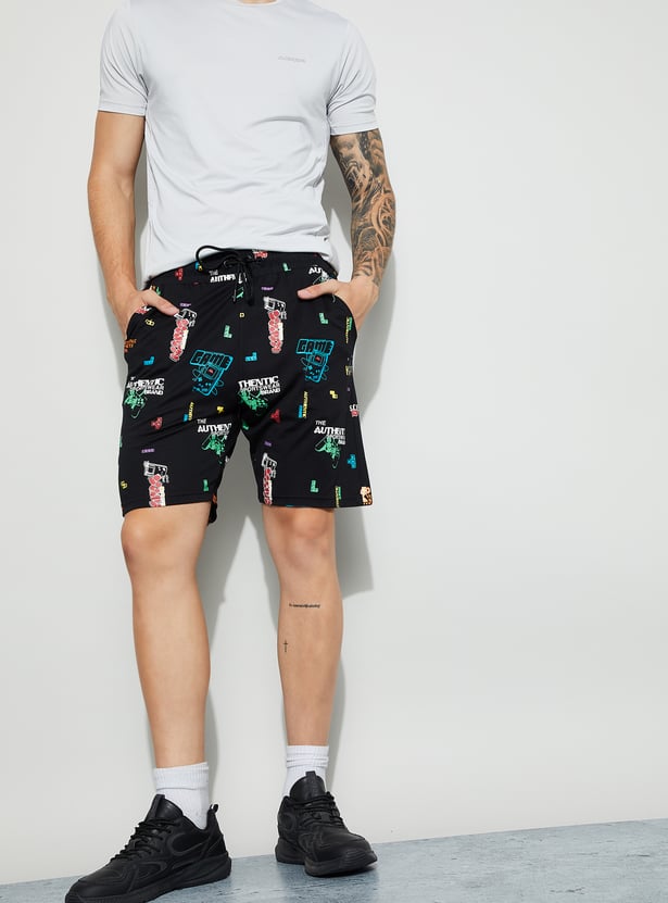 KAPPA Graphic Print Regular Shorts