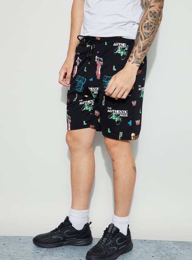 KAPPA Graphic Print Regular Shorts
