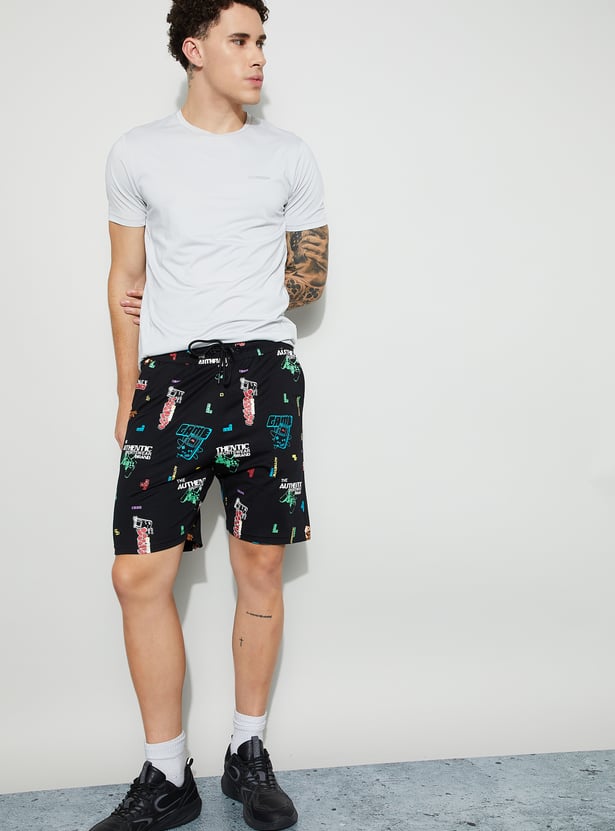 KAPPA Graphic Print Regular Shorts