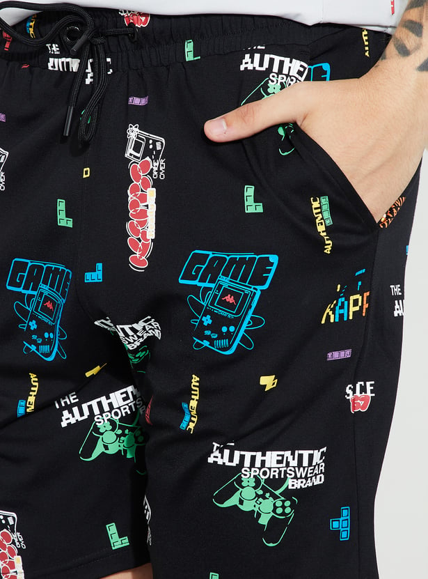 KAPPA Graphic Print Regular Shorts