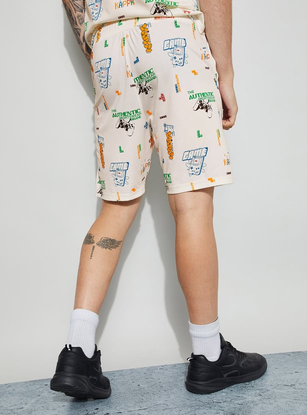KAPPA Graphic Print Regular Shorts