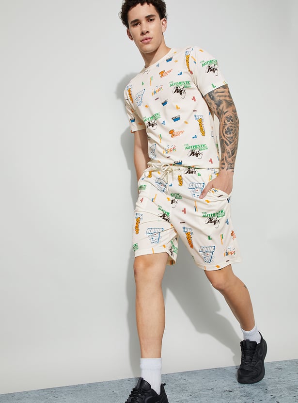 KAPPA Graphic Print Regular Shorts