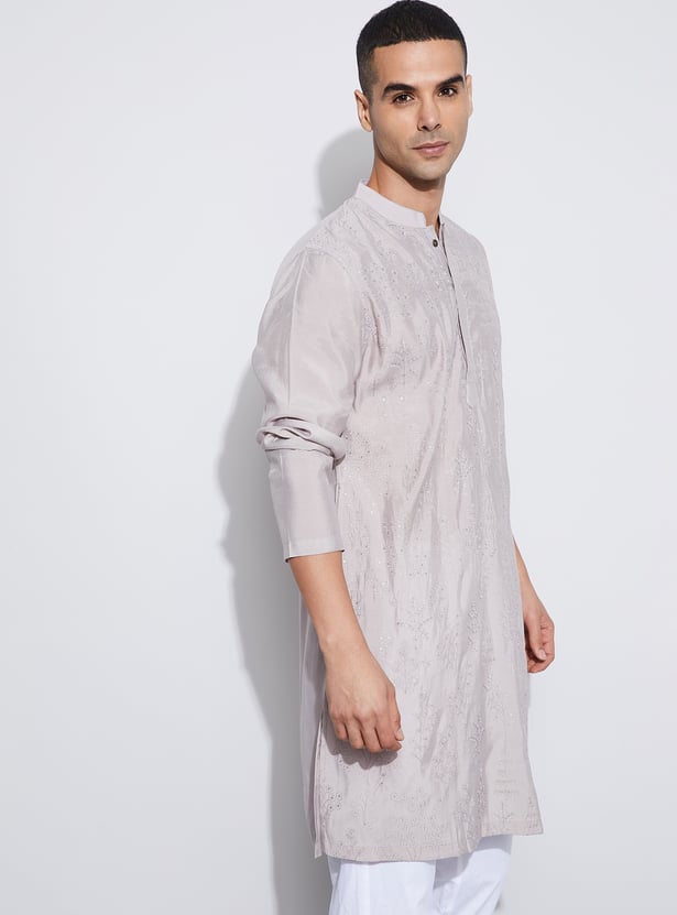 MELANGE Embroidered Knee Length Kurta