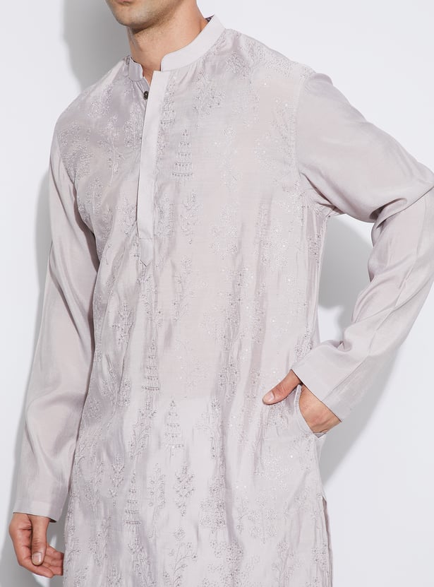 MELANGE Embroidered Knee Length Kurta