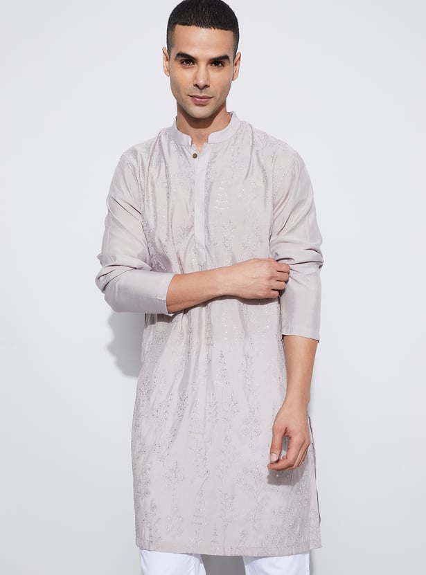 MELANGE Embroidered Knee Length Kurta