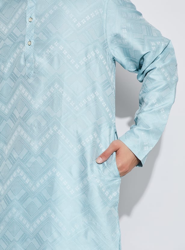 MELANGE Woven Design Straight Kurta