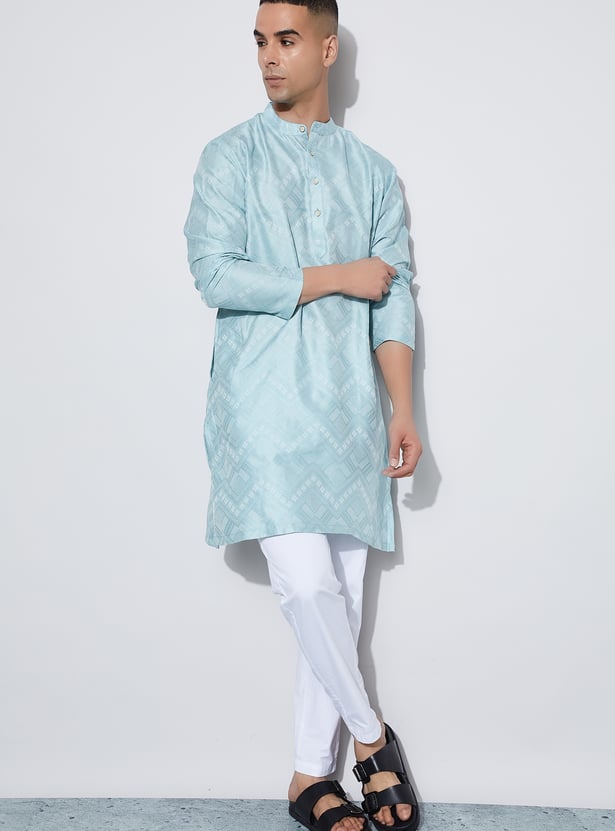 MELANGE Woven Design Straight Kurta