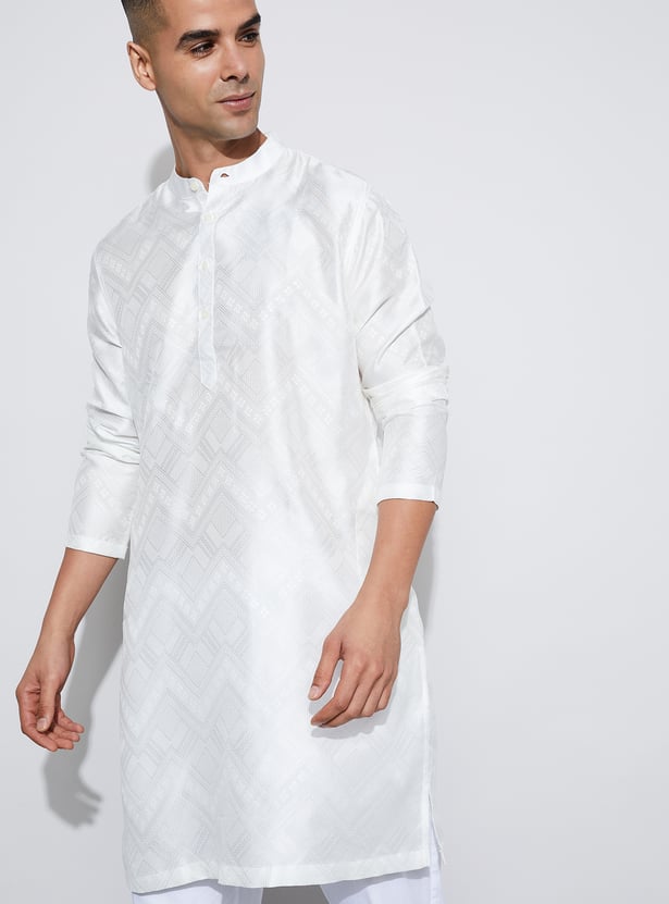 MELANGE Woven Design Straight Kurta