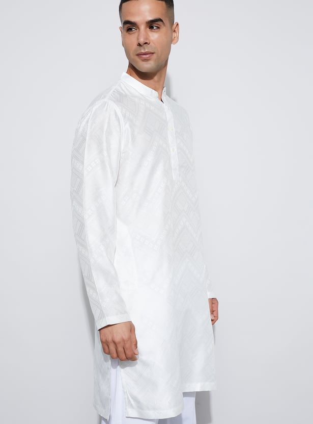 MELANGE Woven Design Straight Kurta