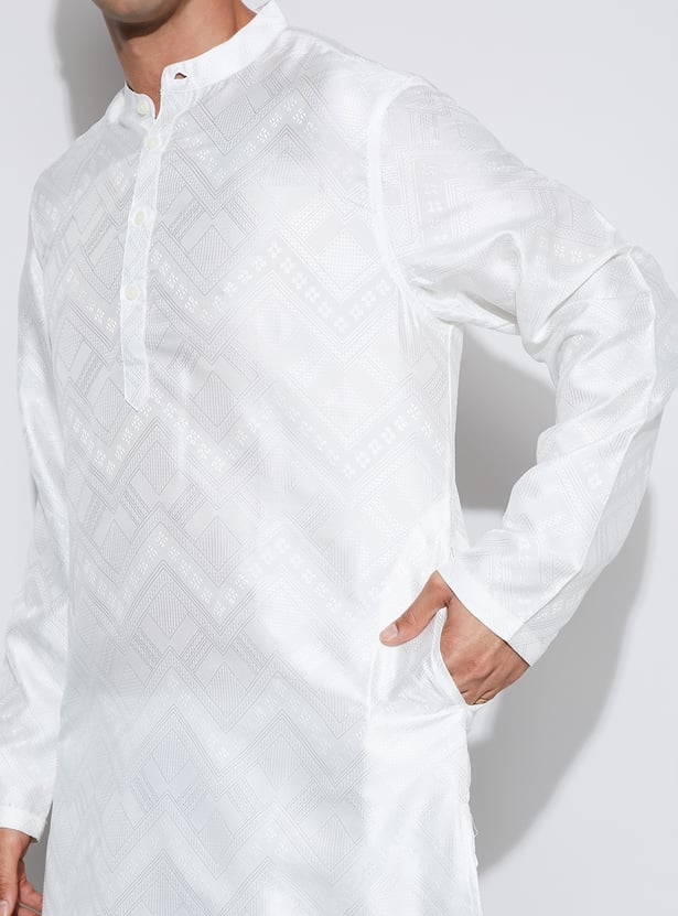 MELANGE Woven Design Straight Kurta
